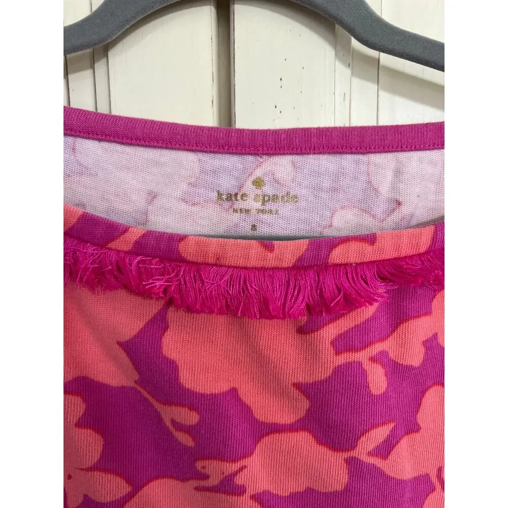 Kate Spade size small heavy knot top pink & orange